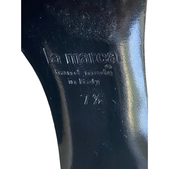 La Marca Glitter Heeled Boots Pointed Toe Western Cowgirl Made in Italy Size 7.5 - Picture 14 of 14